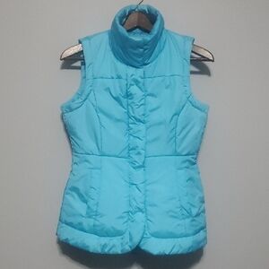 New York & Co Jacket Women's Size Xs X-small Light Blue Vest Sleeveless Puffer